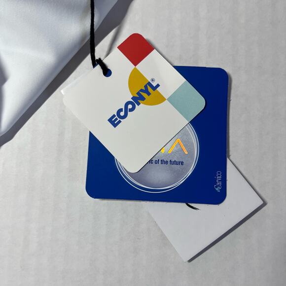 Revolve VDM The Label Izzy High Rise Bikini Bottoms White Red Blue Small/4 NWT - Picture 7 of 8